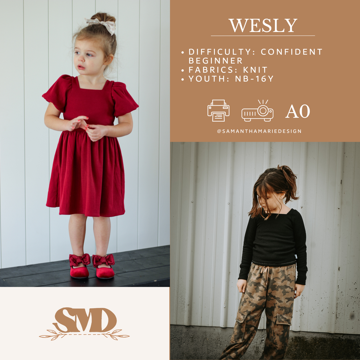 Youth Wesly Dress and Top Digital Sewing Pattern Sizes NB-16Y ...