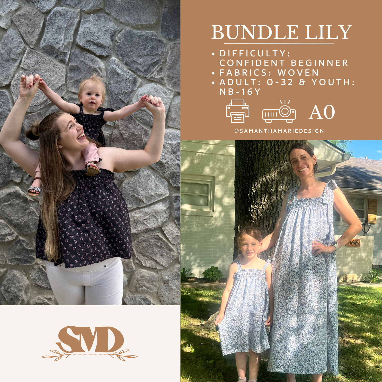 Bundle Lily Top and Dress Digital Sewing Pattern