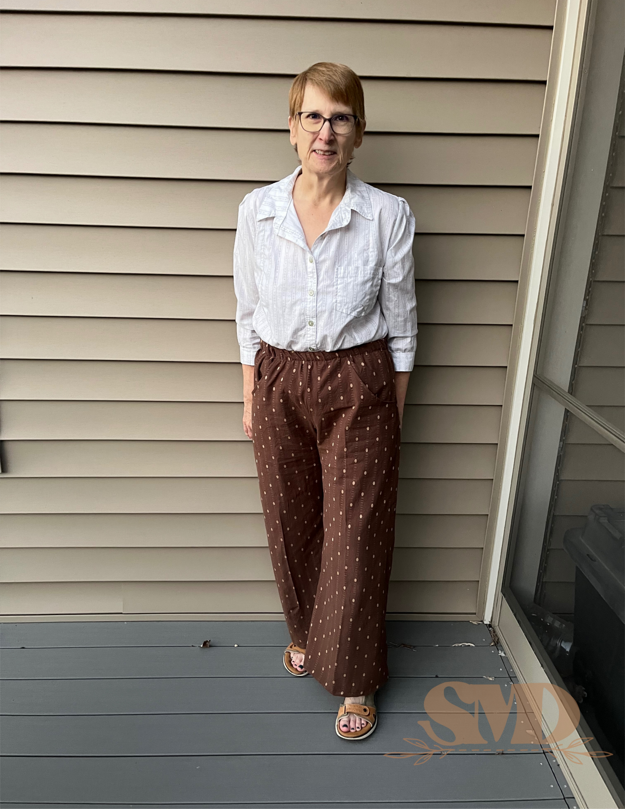 Adult Banks Wide Leg Pants Digital Sewing Pattern Sizes 0-32