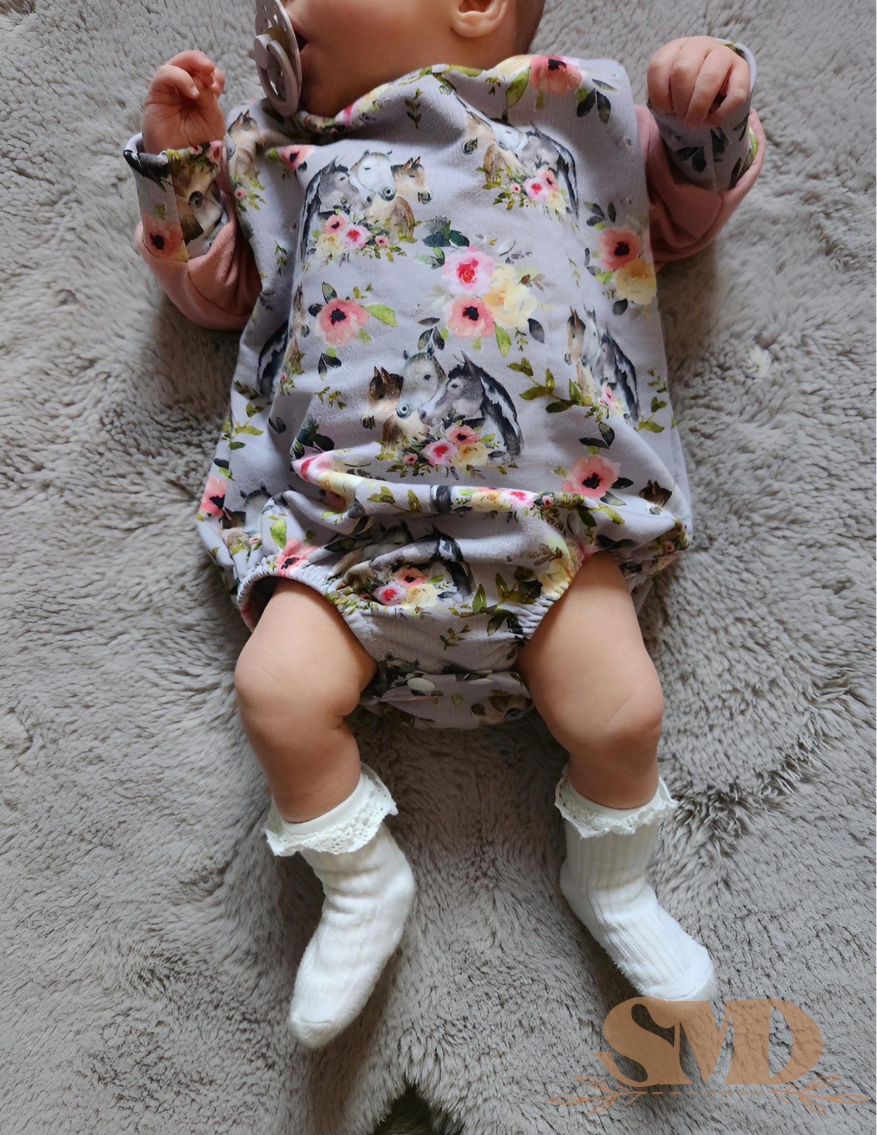 Child Hunter Tee Romper Digital Sewing Pattern Sizes NB-5T 