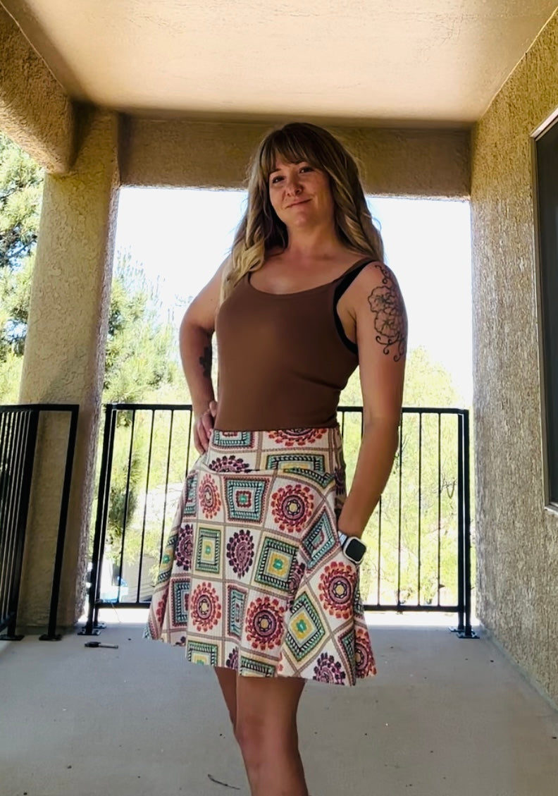 Adult Circle Skirt Add On Digital Sewing Pattern Sizes 0-32