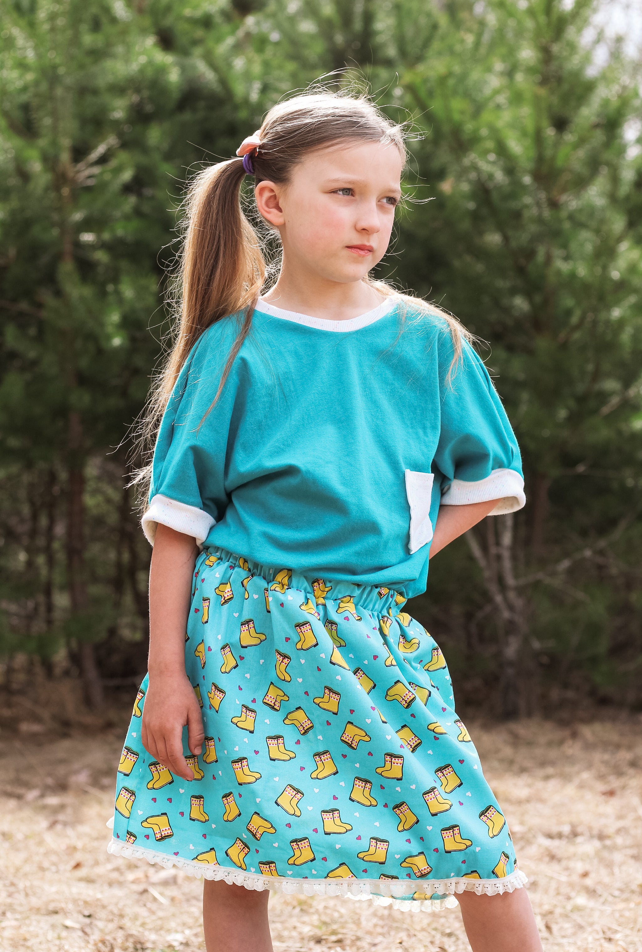Youth Aurora Skirt and Skort Digital Sewing Pattern Sizes NB-16Y