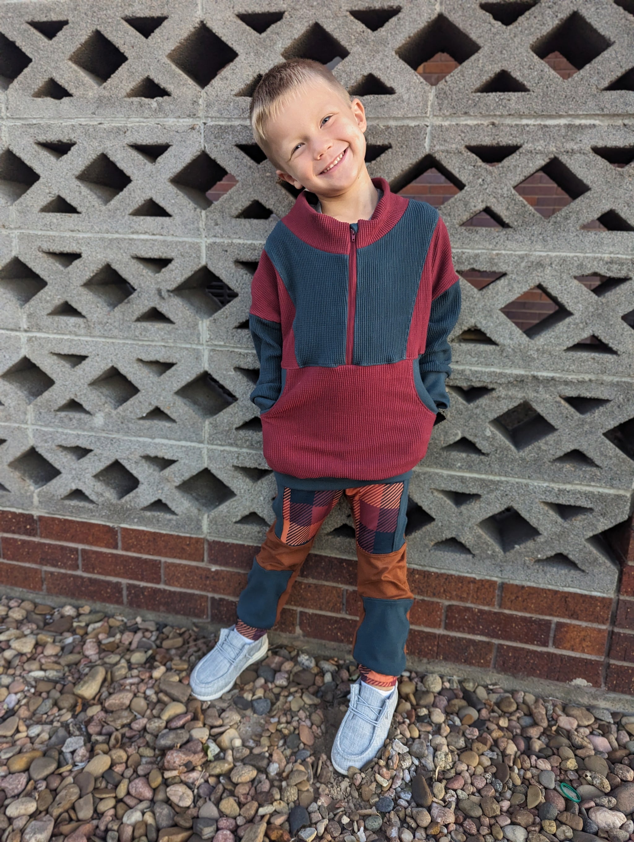 Youth Rhodes Half Zip Digital Sewing Pattern Sizes NB-16Y