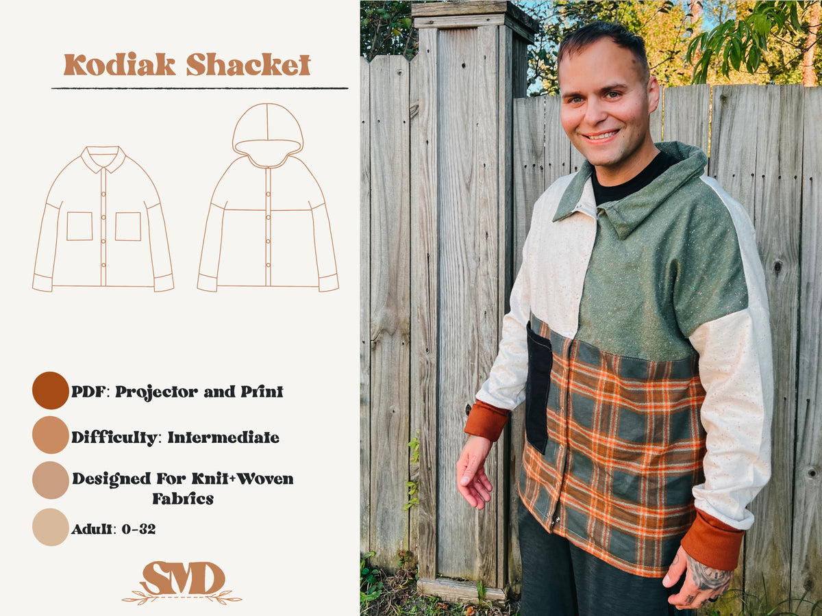 Adult Kodiak Shacket Digital Sewing Pattern Sizes 0-32 – Samantha Marie ...