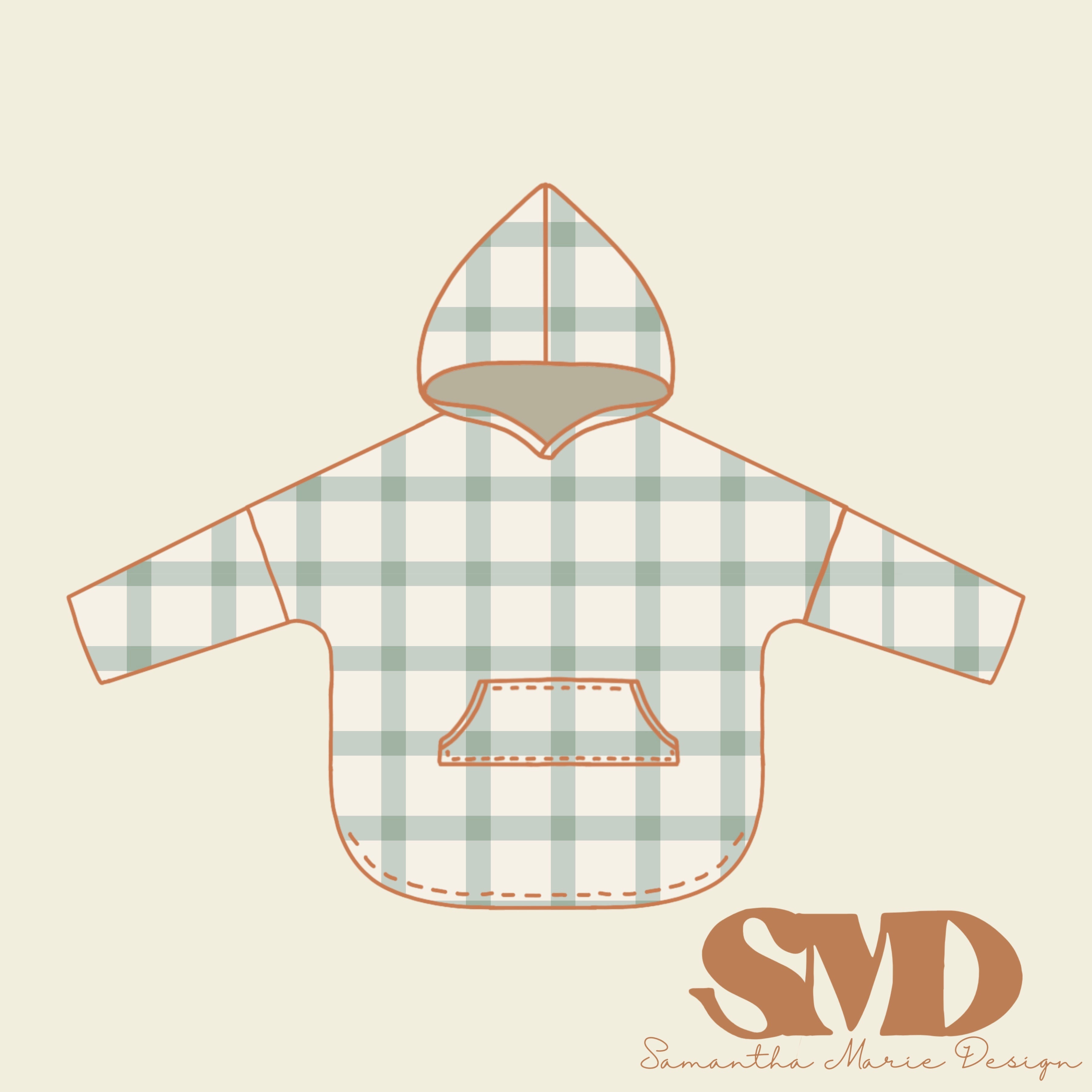 SMD Indy Poncho Pattern Mock-up – Samantha Marie Design
