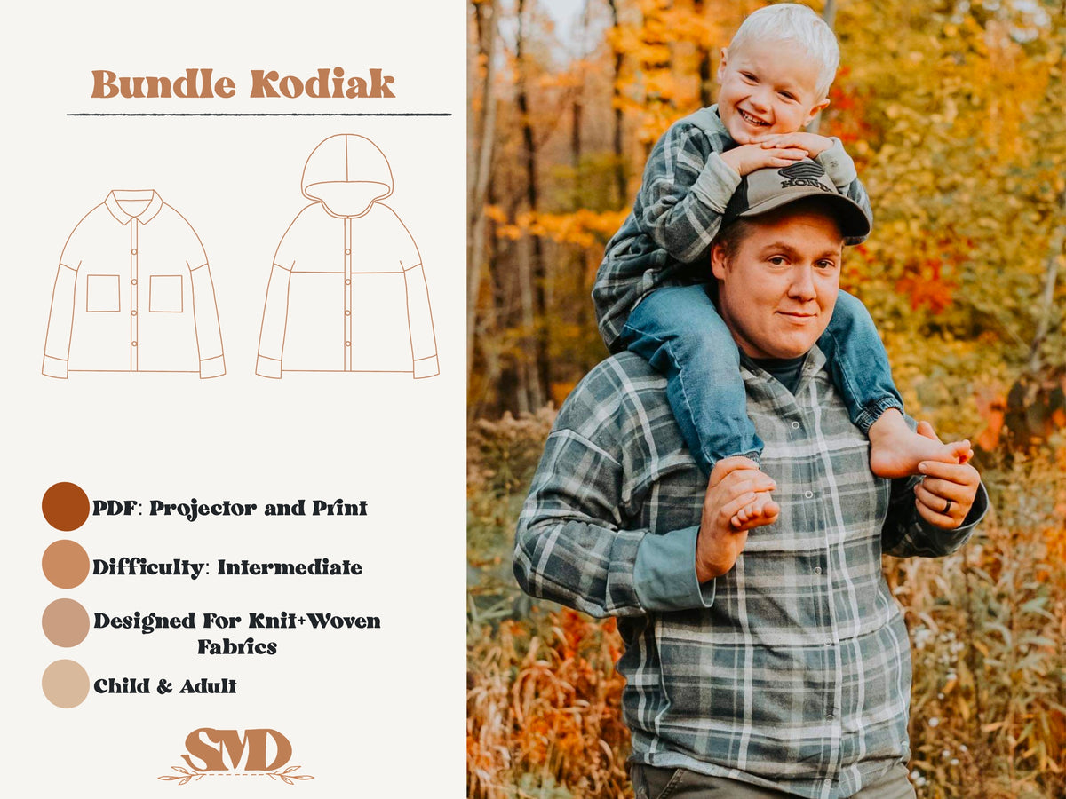 Bundle Kodiak Shacket Digital Sewing Pattern Samantha Marie Design
